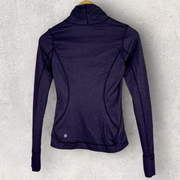 Lululemon Precision Jacket Purple Womens Size 4 Asymmetric Zip Athletic Coat Run - Picture 5 of 15